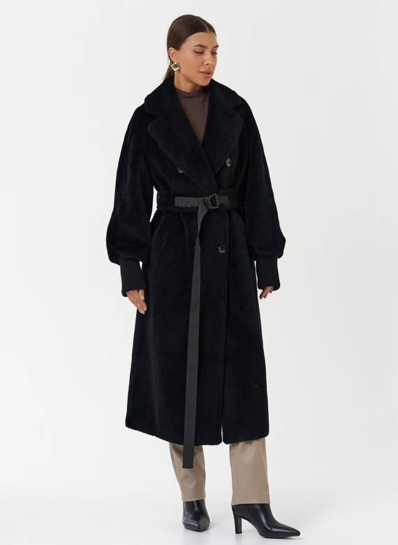 Пальто из шерсти с английским воротником