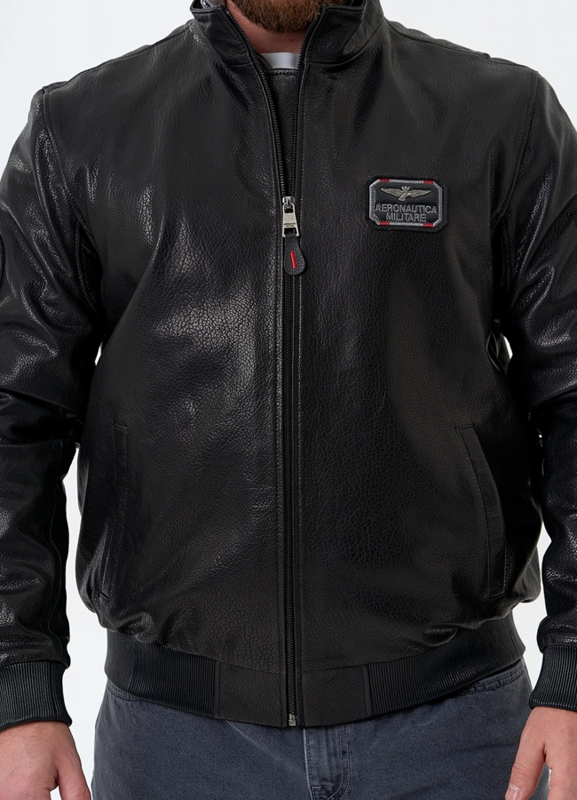 Мужская куртка бомбер из натуральной кожи модель № 32865 универмаг малина фото