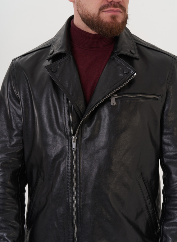 Мужская кожаная куртка "косуха" 