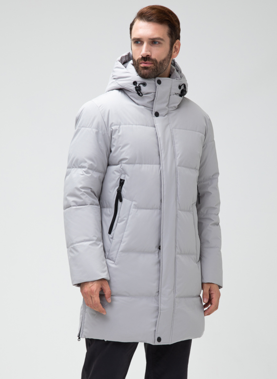 Мужской пуховик с капюшоном 