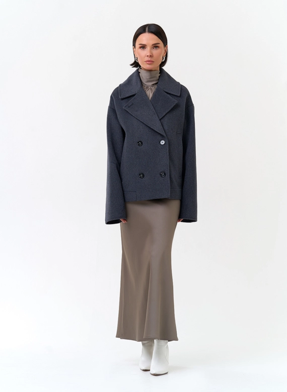 Женское укороченное пальто фото