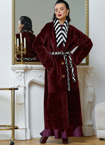 Двусторонняя женская дубленка из овчины SATINO