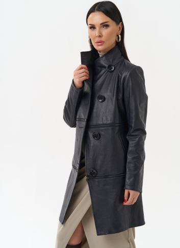 Плащ трансформер из натуральной кожи